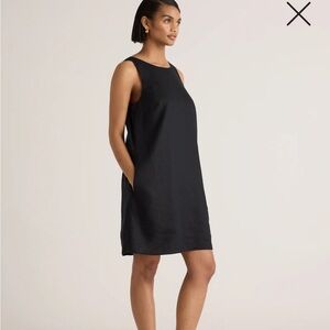 Quince Black Sleeveless linen